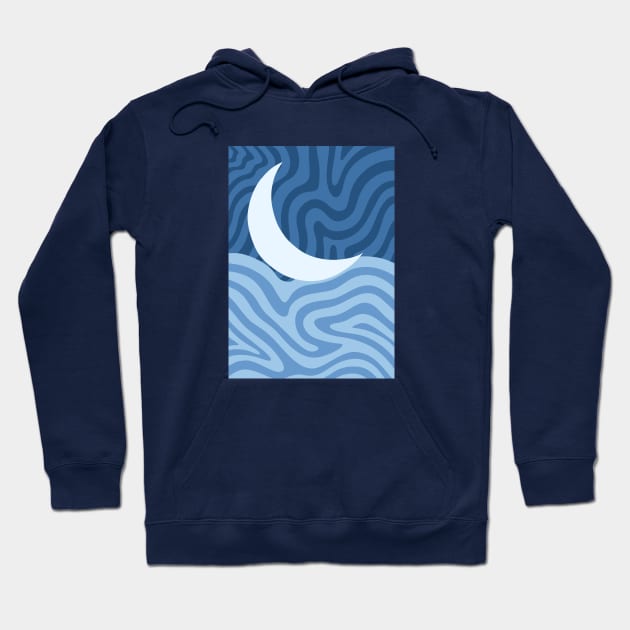 Moon and Sea Hoodie by PNFDesigns